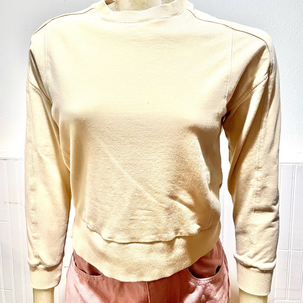 Banana Republic pastel buttercup yellow tailored sweatshirt Top